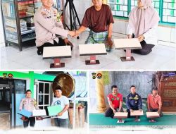Polsek Jambi Timur Berikan Sarana Kontak ke Mesjid dan Langgar di Kelurahan Talang Banjar